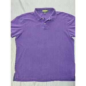 Ralph Lauren Shirt Extra Large Purple Rugby Polo 2 Button Shirt